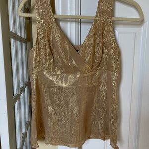 Gold lame-type top